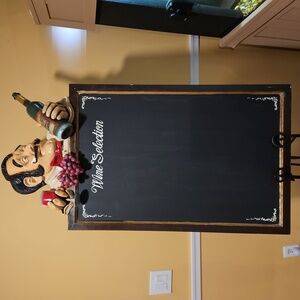 24×48in Decorative Wine Selection Chalkboard with Grapes and Wine Bottle